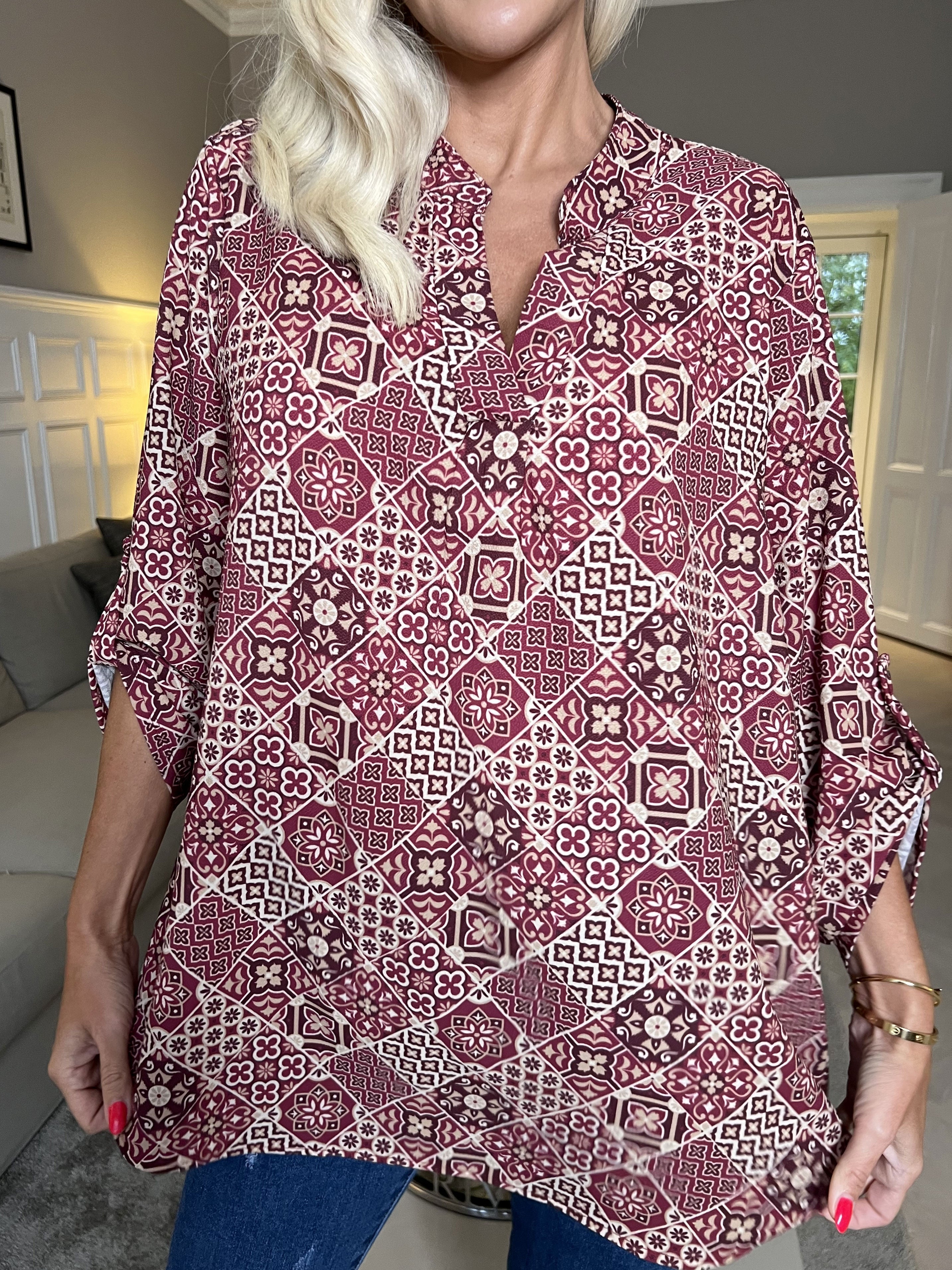 Vanesa Mosaic - Skjorta med mosaikmönster